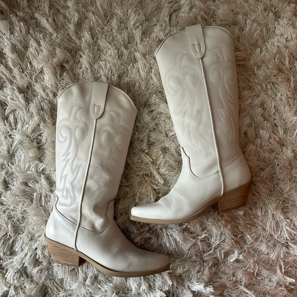 STEVE MADDEN - WINDIE WHITE LEATHER